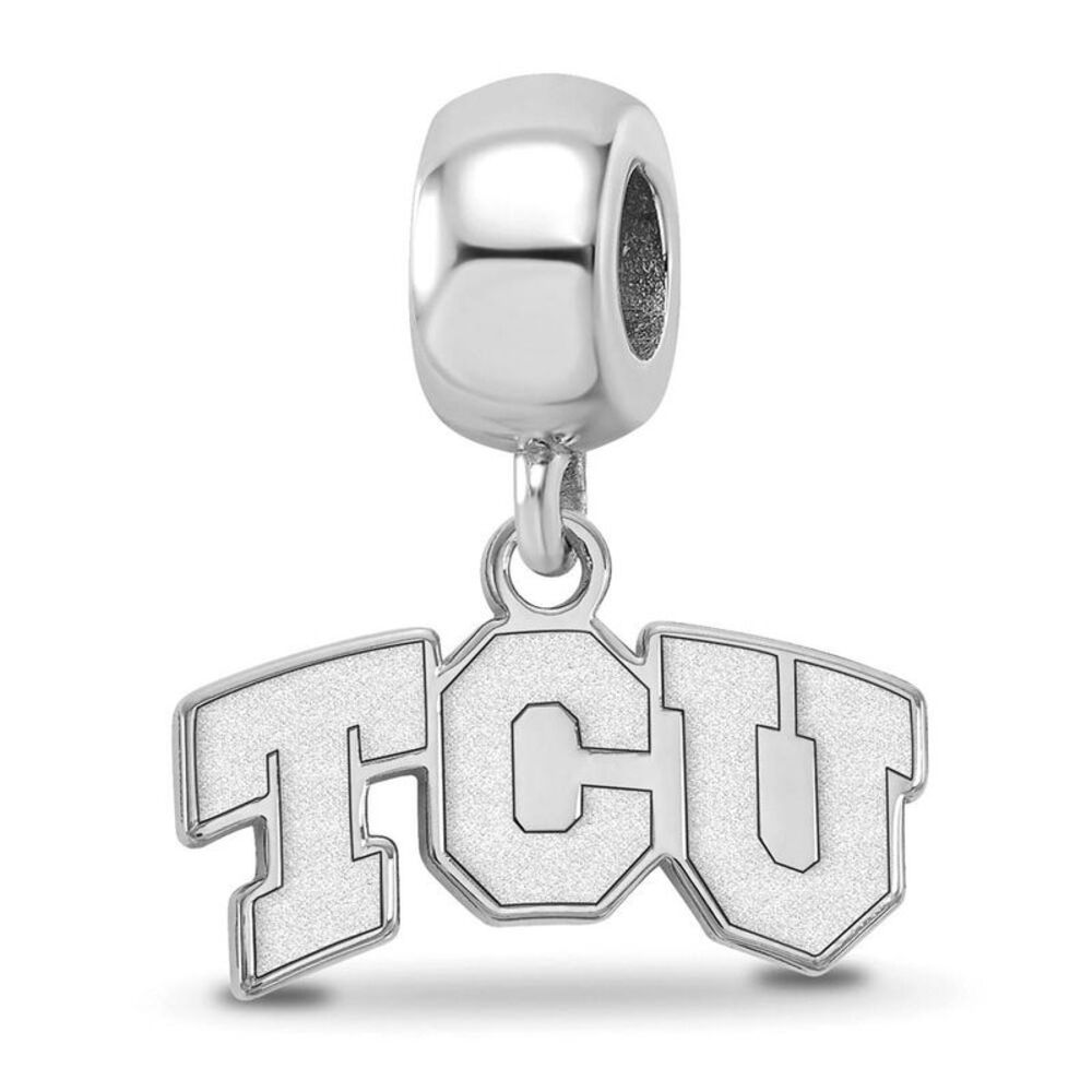 Sterling Silver Texas Christian Univ. XS 'TSU' Dangle Bead Charm